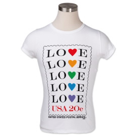 Love 邮票 T 恤 - 女性