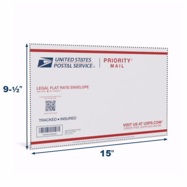Priority Mail 统一邮资法定尺寸的信封