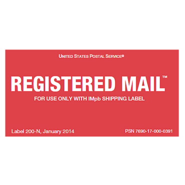Registered Mail® 标签