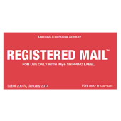 Registered Mail® 标签图像