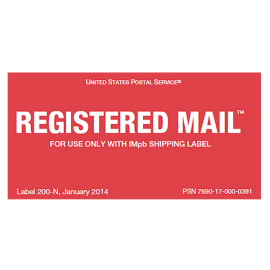 Registered Mail® 标签