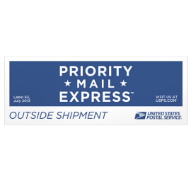 Priority Mail Express 外压敏感标签 - 63 标签