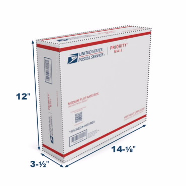 Priority Mail® Forever 预付统一邮资中型包装盒 – 2 – PPFRB2
